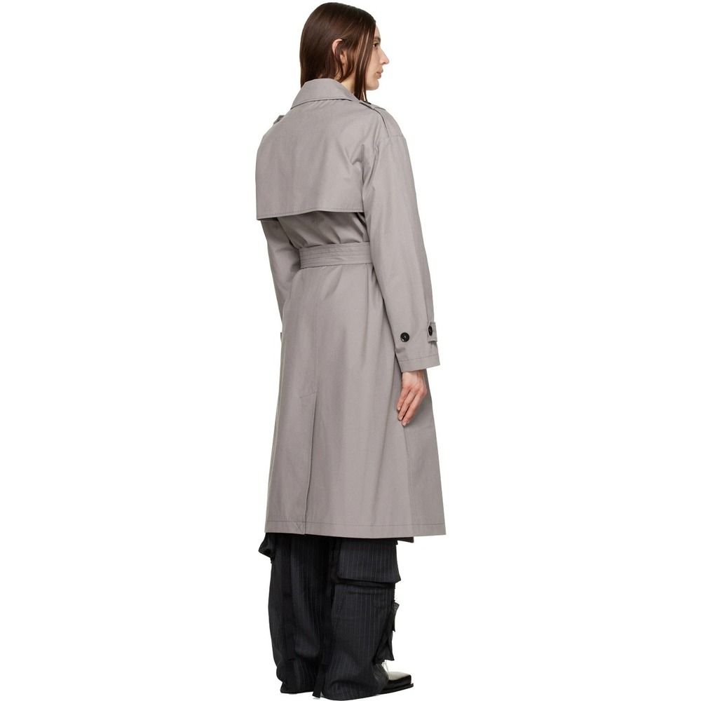 Annie Bing Long Women's Medium Gray Finley Trench Coat *FLAW* - Picture 7 of 12